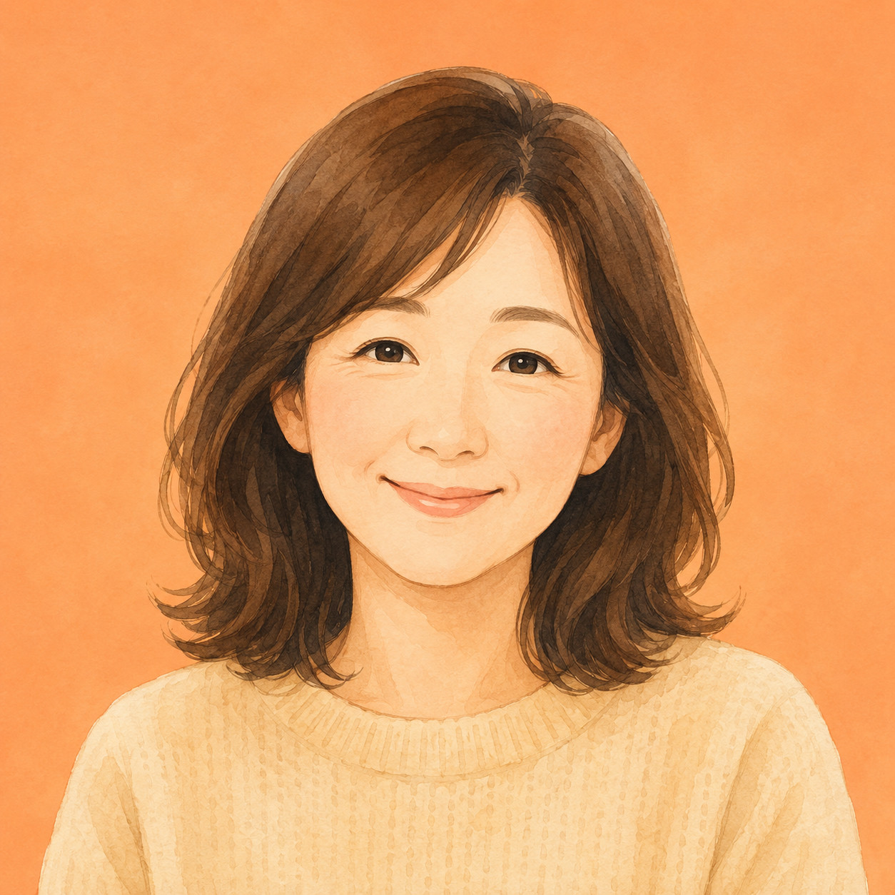 おかえりアプリ管理人（40代の母親）のイラスト
